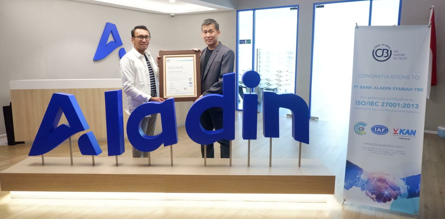 Bank Aladin Syariah Raih Sertifikasi ISO 27001 - Aladin