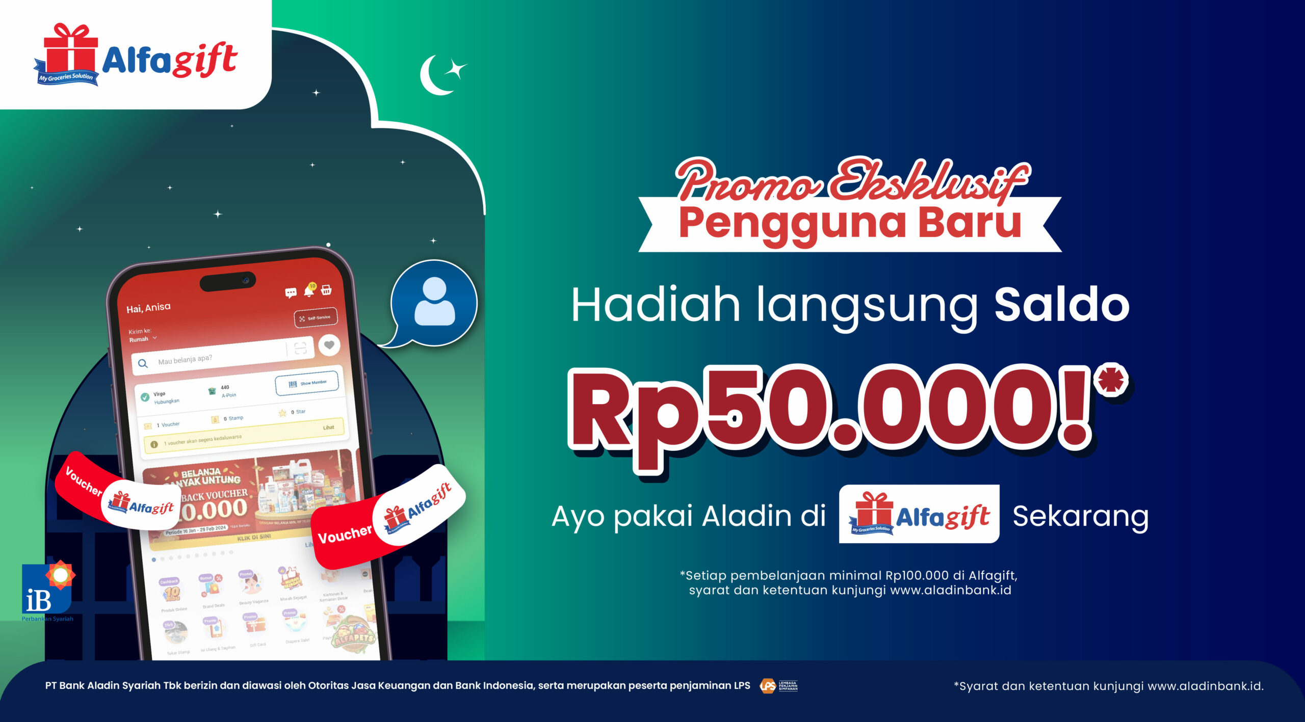 Promo Eksklusif Pengguna Baru Alfagift