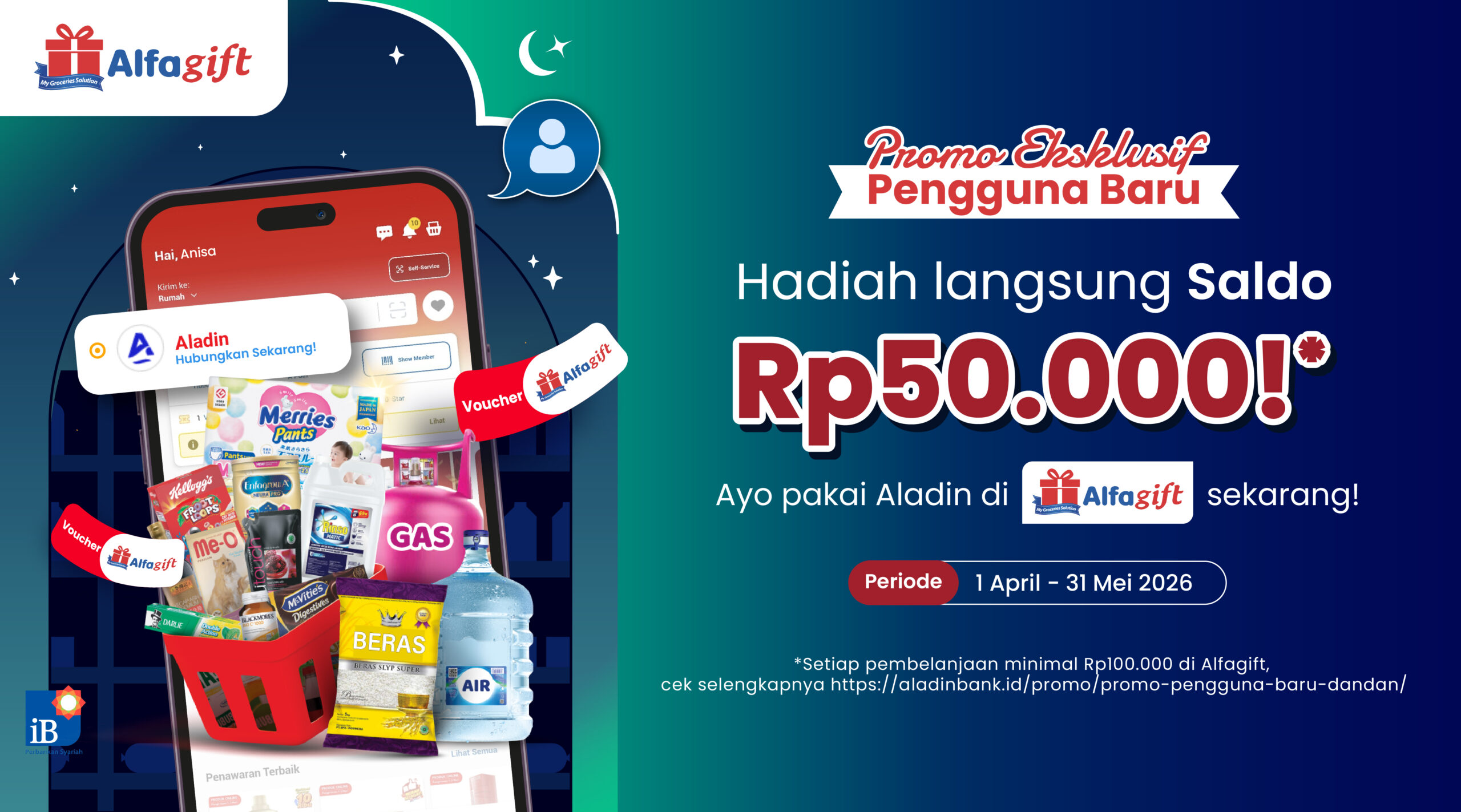 Promo Eksklusif Pengguna Baru Alfagift