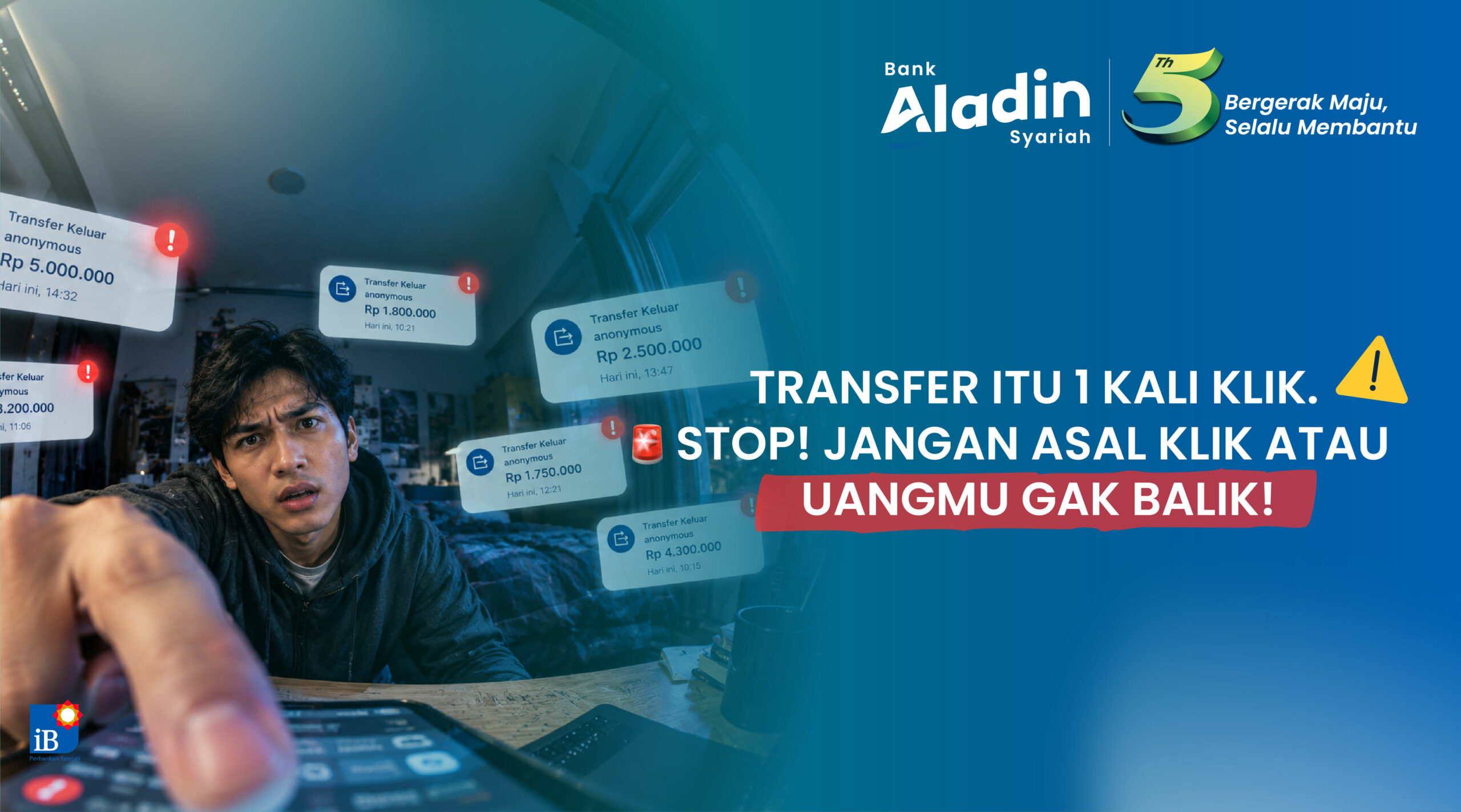 Transfer itu 1 kali klik. 🚨 STOP! Jangan asal klik atau uangmu gak balik!